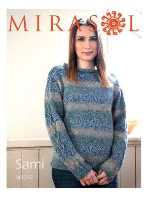Model photograph of "Sami Cable Sleeve Pullover"