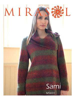 Model photograph of "Sami Split Cowl Tunic"