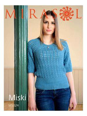 Model photograph of "Miski Lace Pattern Pullover"