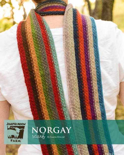 Model photograph of "'Norgay' Scarf"
