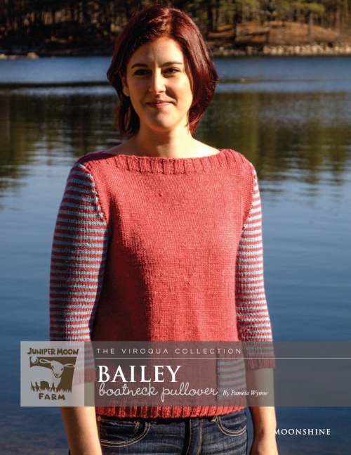 Model photograph of "'Bailey' Boatneck Pullover"
