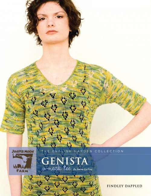 Model photograph of "'Genista' V-Neck Tee"