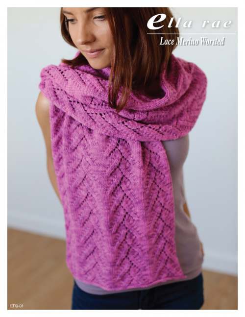 Model photograph of "Lace Merino Worsted - Wrap"
