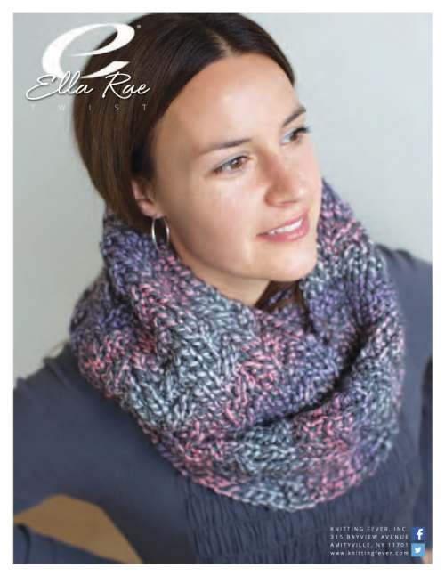 Model photograph of "Twist - Textured Infinity Scarf"