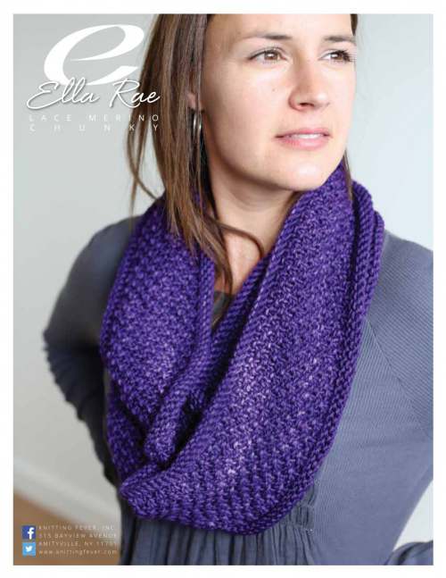 Model photograph of "Lace Merino Chunky - Infinity Scarf"