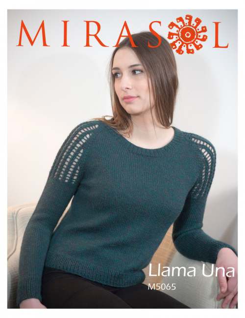 Model photograph of "Llama Una - Lace Shoulder Sweater"