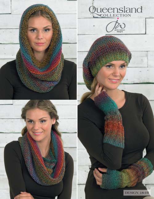 image preview of design 'Brisbane - Snood, Slouchy Hat &amp; Fingerless Gloves'