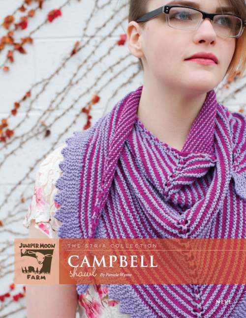 Model photograph of "'Campbell' Shawl"