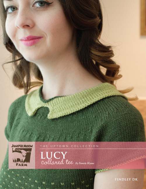 Model photograph of "'Lucy' Collared Tee"