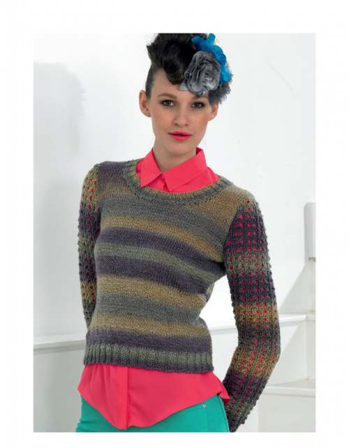 image preview of design 'Marble Fitted Sweater with Laced Sleeves'