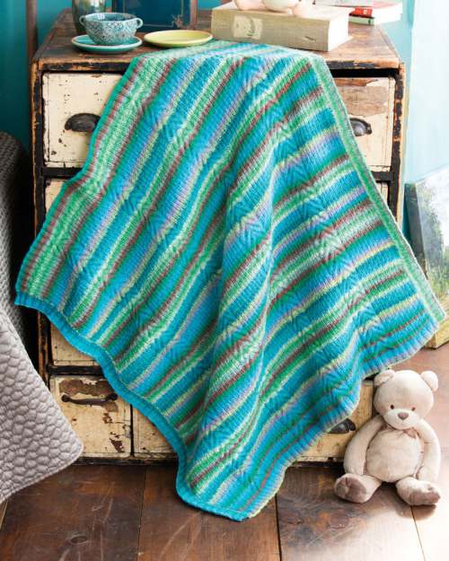 image preview of design '32 - Cable & Rib Blanket'
