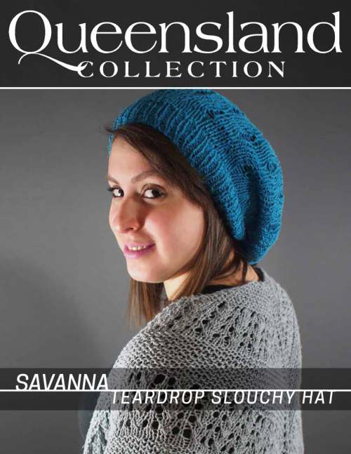 Model photograph of "Savanna - Teardrop Slouchy Hat"
