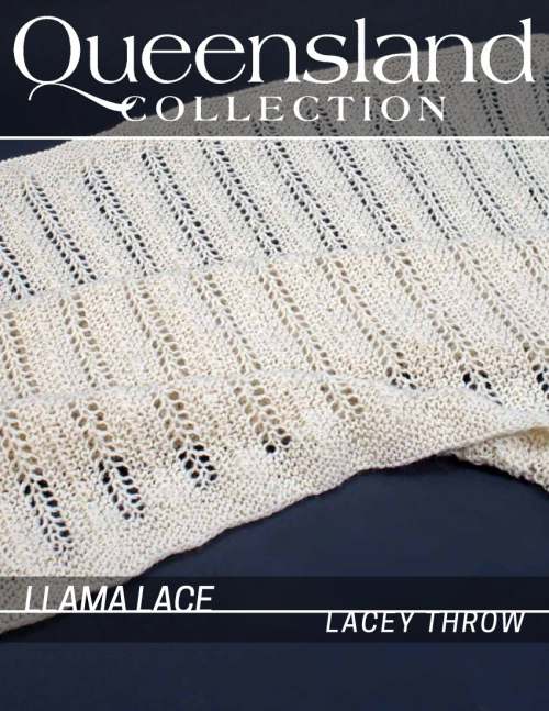 Model photograph of "Llama Lace - Lacey Throw"
