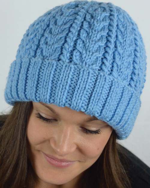 image preview of design 'Cabled Hat  (Chunky Merino Superwash versions)'