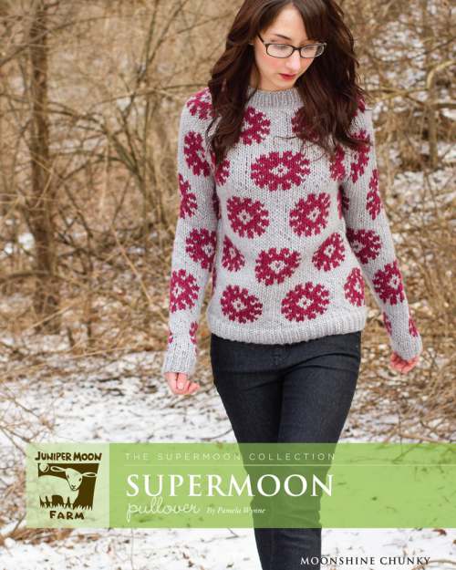 Model photograph of "Supermoon Pullover"