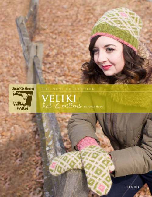 Model photograph of "'Veliki' Hat & Mittens"