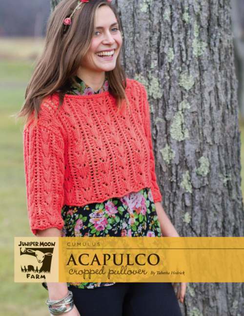 Model photograph of "Acapulco Cropped Pullover"