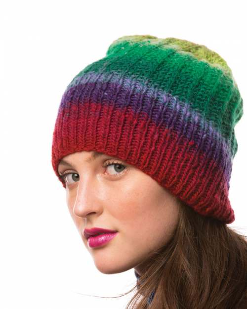 Model photograph of "26 - Slouchy Beanie"