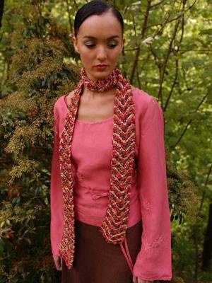 Model photograph of "Wave Scarf "