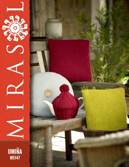 Model photograph of "Round, Square and Oblong Cushions & Tea Cosy"