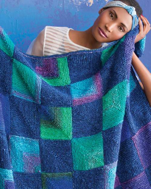 Model photograph of "Mitered Squares Blanket"