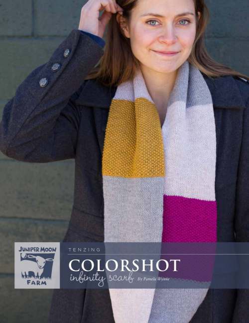 Model photograph of "'Colorshot' Infinity Scarf"