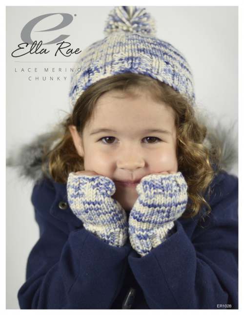 Model photograph of "'Allina' Beanie & Mitts"
