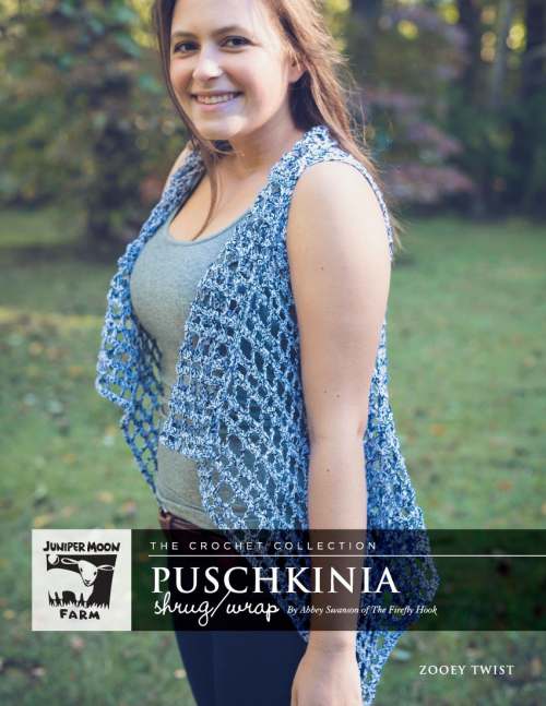 Model photograph of "Puschkinia ShrugWrap"