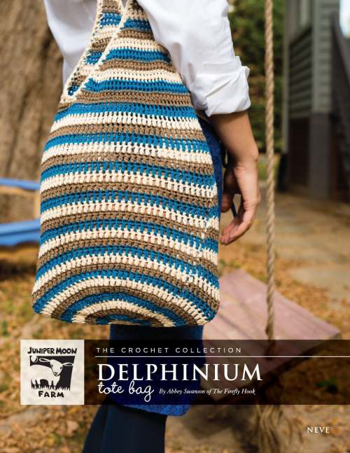 Model photograph of "Delphinium Tote Bag"