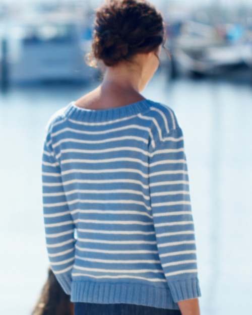 Model photograph of "Boatneck Sweater"