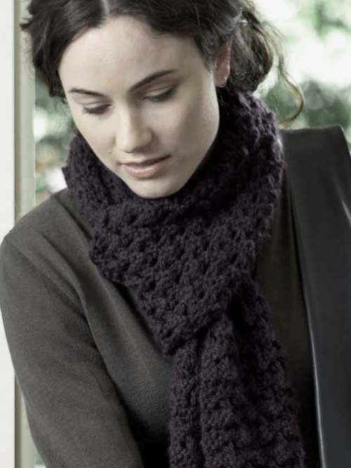 Model photograph of "LACE SCARF"