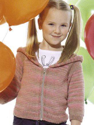 Model photograph of "Design 06 - Girls Zipped Cardigan"