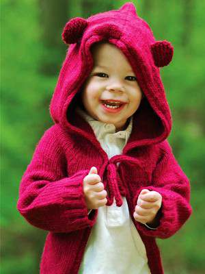 Model photograph of "Childs Eared Hoodie"