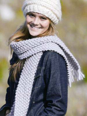 image preview of design 'Chunky Hat & Moss Stitch Scarf'