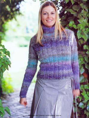 Model photograph of "Kochoran Skinny Ribbed Sweater"