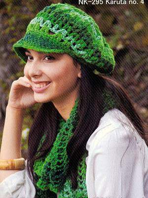 image preview of design 'NK-295 Crochet Hat & NK-296 Scarf'