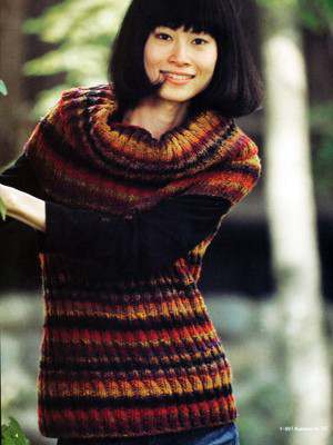 Model photograph of "Y-897 Sleevless Sweater"