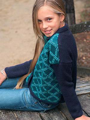 Model photograph of "Classic Wool 'Trixie' Cardigan"