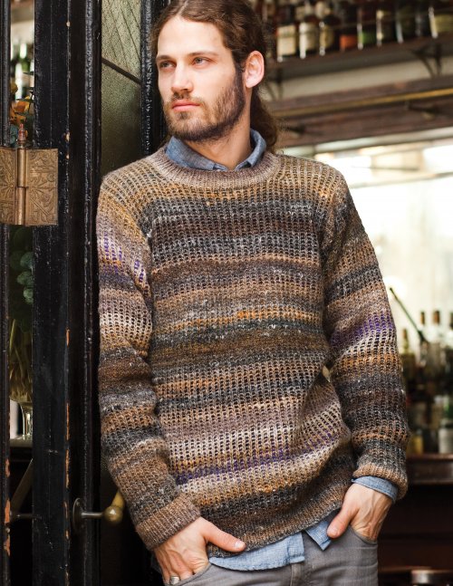 Model photograph of "19 - Mans Ribbed Sweater"