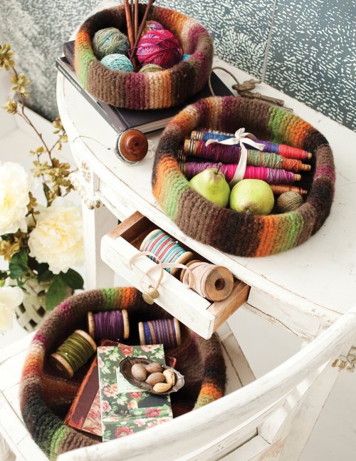 Model photograph of "32 - Felted Bowls (set of 3)"