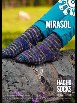 Model photograph of "Hacho Socks"
