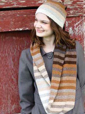 image preview of design 'Egbertine Striped Cowl & Beanie'