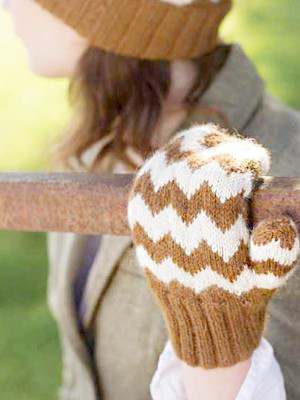 image preview of design 'Herbie Chevron Hat & Mittens'